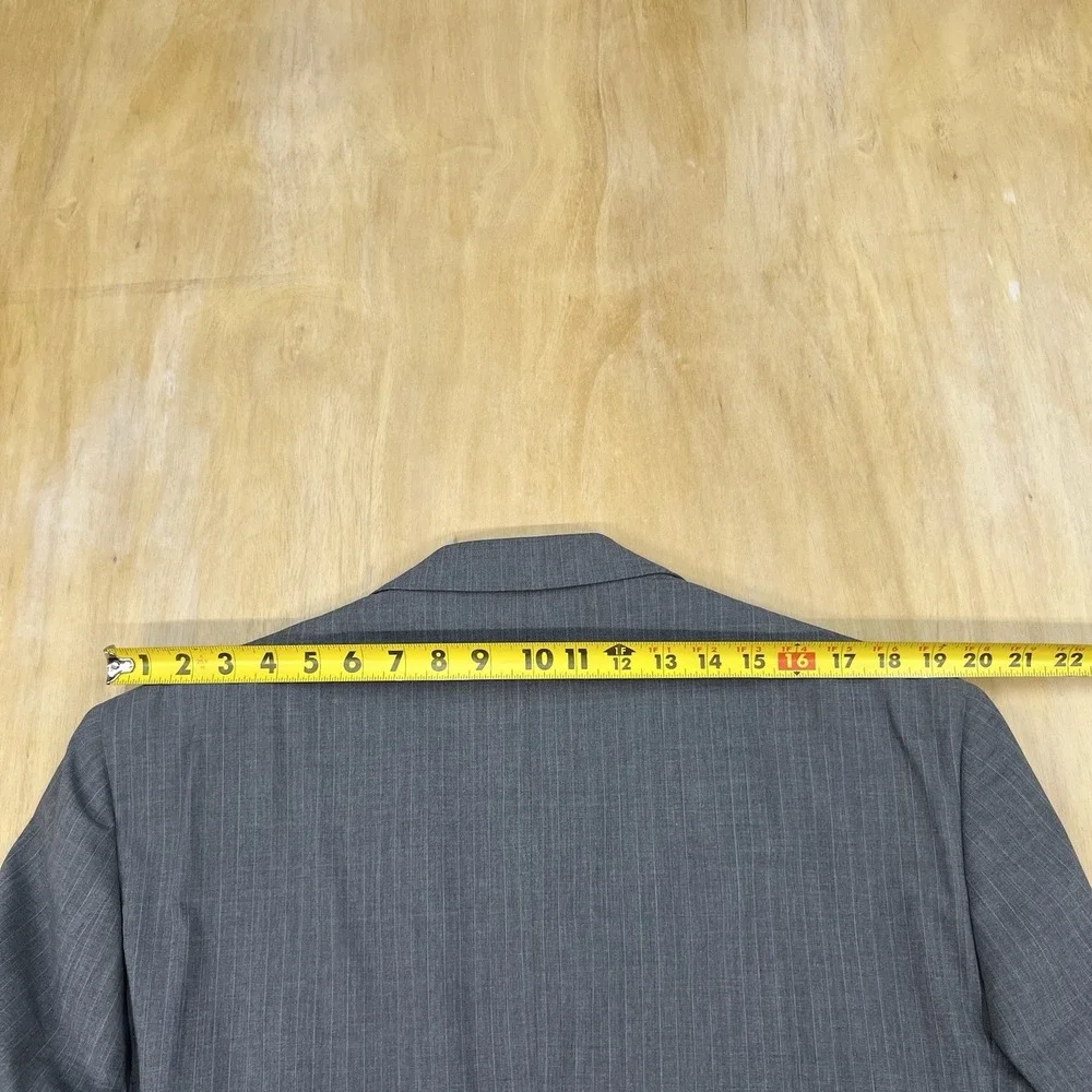 Brooks Brothers Suit Mens 44Long Wool Pleated Pants 37x34 (Unhemmed) Gray/Blue